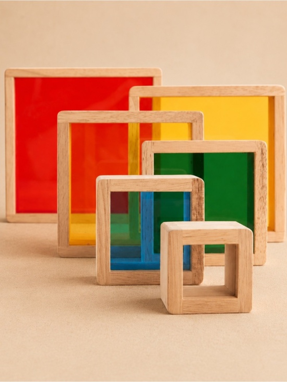 Guidecraft Stacking Rainbow Pyramid